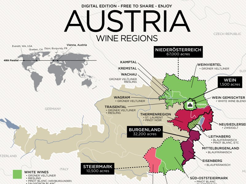 Mapa vinařských oblastí
